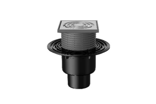 Россия Трап 125 x 125 с "мокрым" затвором, вертикальный выпуск DN50/75/110 , Fachmann  (T 310.0 SHsP)