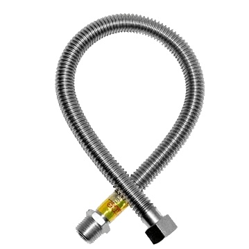 OVERCON Подводка для ГАЗА 400см 1/2 г/ш сильфонная, нерж.OVERCON