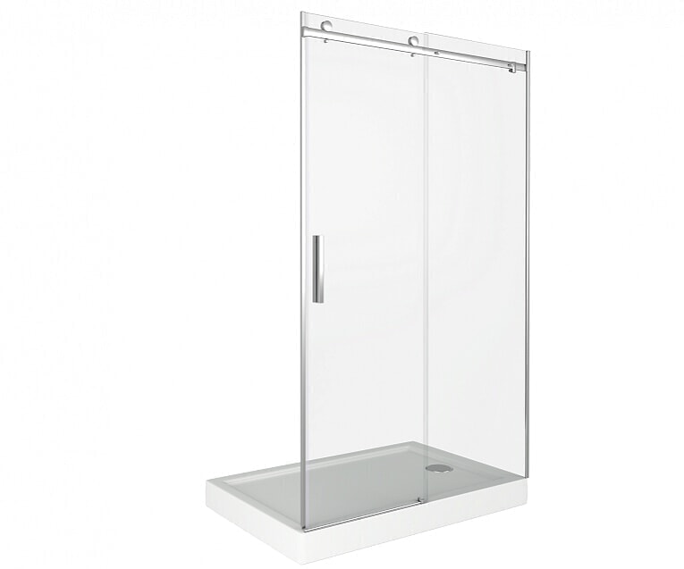 GoodDoor Galaxy WTW-130-C-В Душ.ограж. (1300*1950*6)  профили черный,  прозрачное стекло