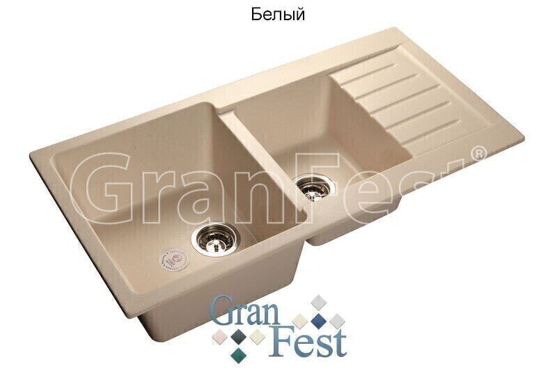Gran Fest Мойка комп. Practic GF-P980КL c крылом 980*510 БЕЛАЯ  