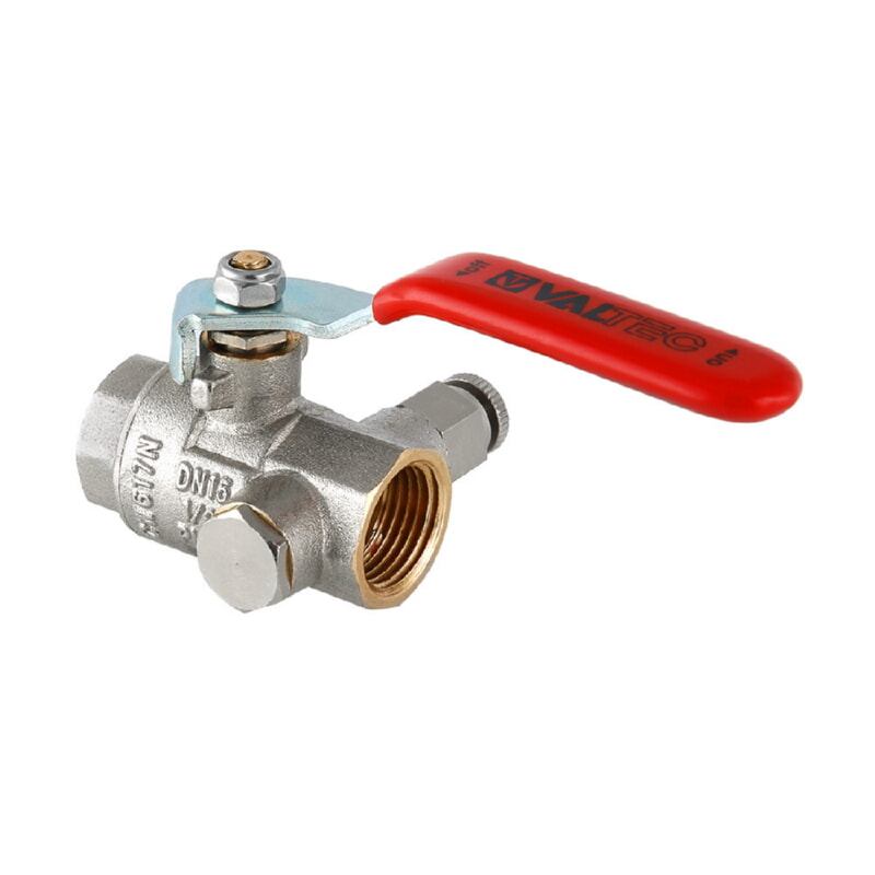 Valtec VT.245 Кран шаровой 1/2" с дренажом и воздухоотводчиком