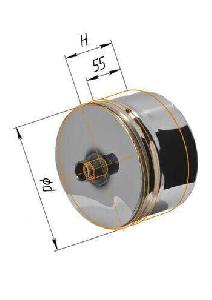 ФЕРРУМ Заглушка 0,5 мм с коденсатоотводом Наружн. Ф 110. (нерж)