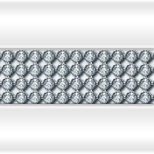 Fragrande Декоративная горизонтальная вставка "Кристаллы Swarovski" на торцевую панель к ванне ФЕРНАНДО