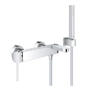 GROHE Plus Смеситель для ванны с душевым гарнитуром 33547003  (держатель ручного душа ,душ ручной ,душевой шланг )