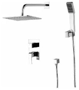 Lemark UNIT  Смеситель для ванны встраиваемый LM4529C	(Смеситель для душа встраиваемый ,Двухпозиционный картриджный переключатель,Верхняя поворотная душевая лейка «Тропический дождь» 200x300 мм,-функциональная лейка 65х82 мм,Настенное поворотное крепление 