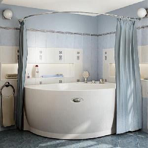 VANNESA Карниз для шторы на ванну Алари (хром)
