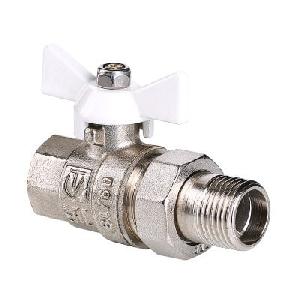 Valtec VT.227 BASE Кран шаровой со сгоном вн-нар 1/2" (белая ручка) (уп.160)