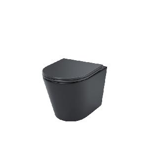 IDDIS Унитаз подвесной безободковый, чёрный матовый, Calipso, CALR3BMi25