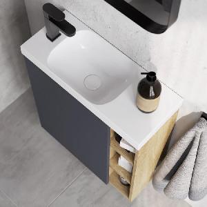 AQWELLA Alba 60 Умывальник  Compact Slim 600  CMPSL.06.04.D	 (ПРОДАЕТСЯ СТРОГО ТОЛЬКО С ТУМБАМИ ALBA 60)