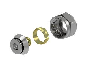 NED Thermo Фитинг обжим для труб PEX 16х2,2х3/4 POWERFULL евроконус 