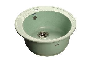 Gran Fest Мойка комп. Rondo GF-R520 круглая САЛАТОВЫЙ
